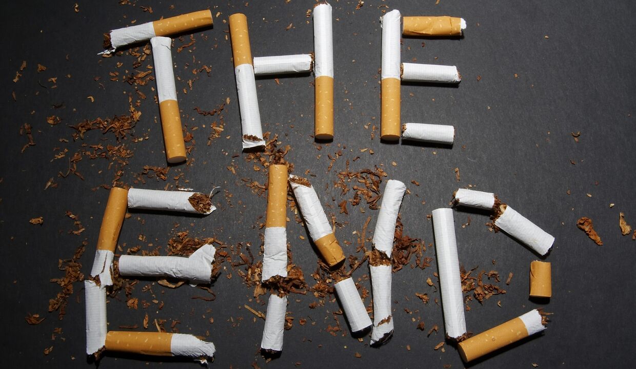 broken cigarettes and changes in the body with smoking cessation