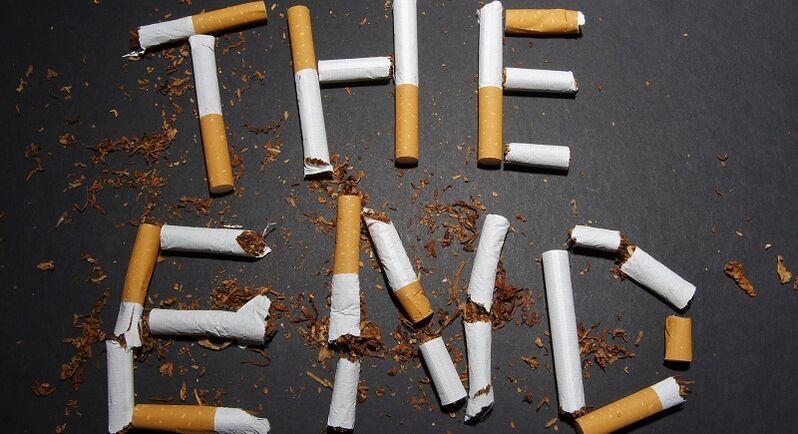 broken cigarettes and consequences of smoking cessation